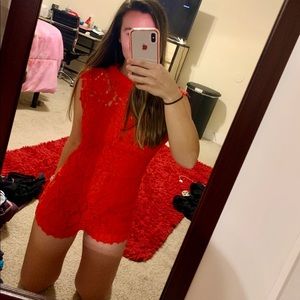 Ark & Co Lace Open Back Romper Nordstrom